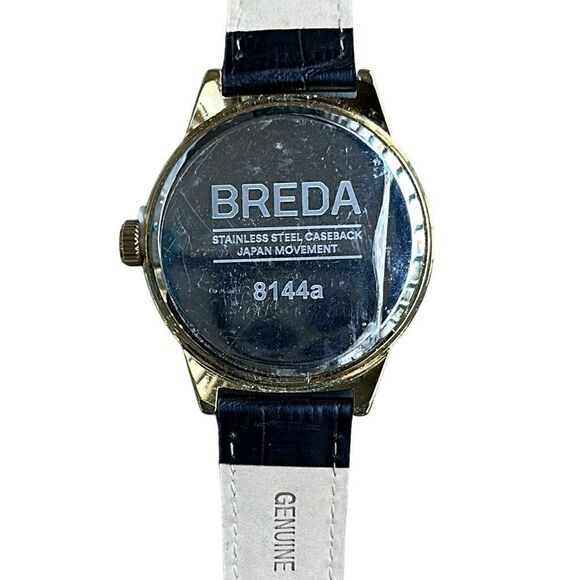 Breda Stephan Matte Brown Watch 8144a Leather Band 41mm NWOT - Picture 7 of 7